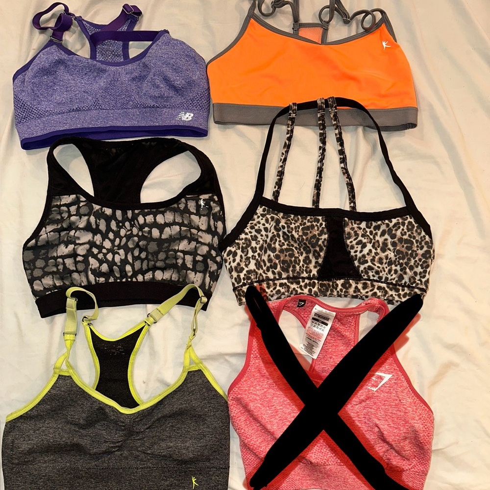 Set of 5 x small sports bras